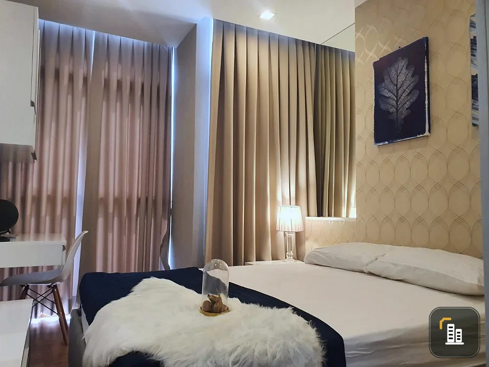 Condo for rent, The Coast Bangkok, Sukhumvit-Bangna, beautiful room, fully furnished, ready to move in. Don't wait.