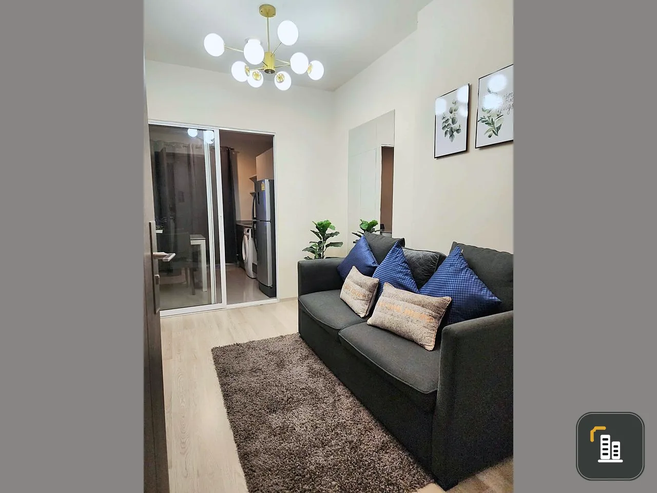 Condo for sale or rent, Centric Ratchada-Huay Kwang, 9th floor, beautiful room, fully furnished and electrical appliances.