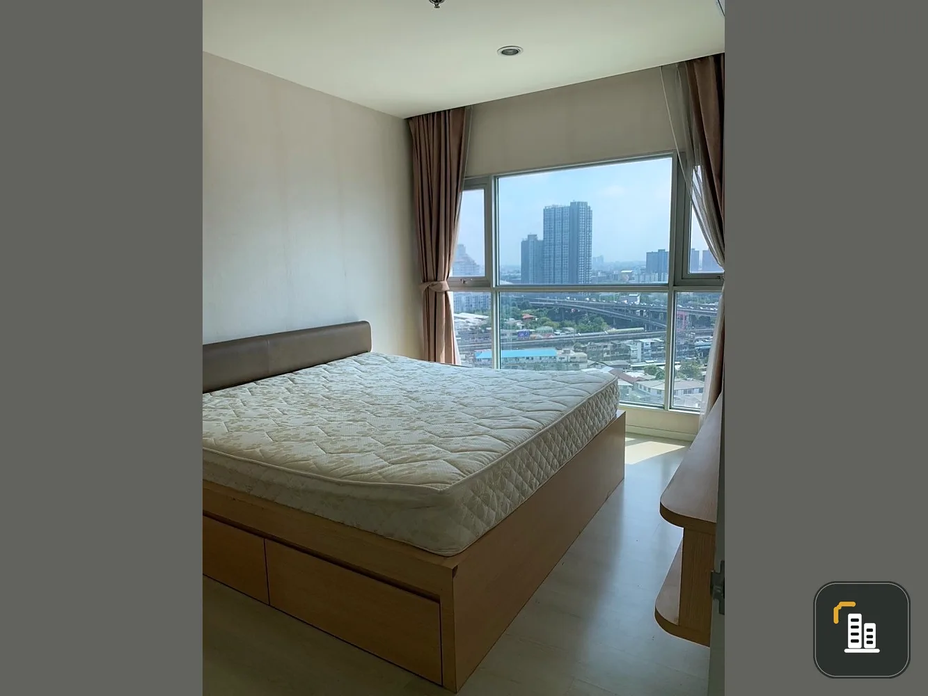 Condo for sale, rent, Aspire Sukhumvit 48, corner room, unblocked view, decorated with real wood built-ins, near BTS Phra Khanong.