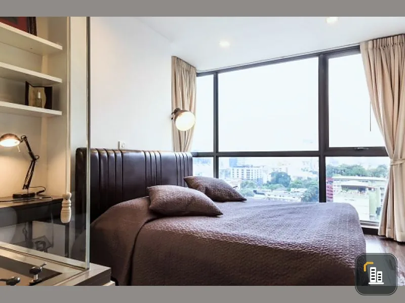 For rent Ideo Q Phayathai, very beautiful room The interior is very wide, 1 bedroom, fully furnished, this room is absolutely not to be missed.