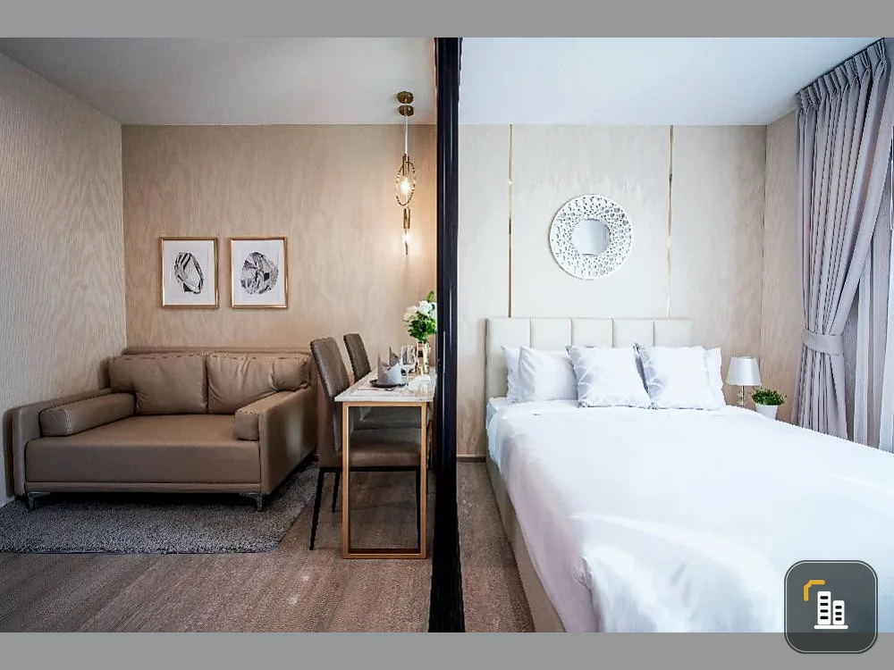 Condo for sale, The Base Petchkasem, 5th floor, beautiful room with furniture and electrical appliances.