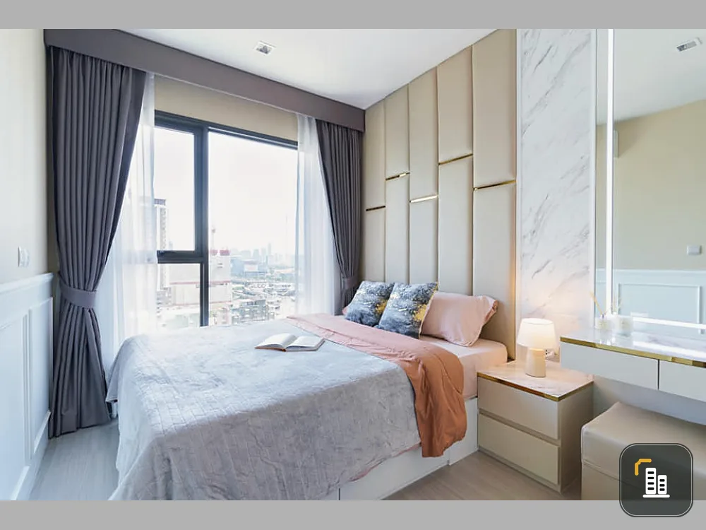 For rent Life Asoke, very beautiful room, fully built-in, high floor, very good view, must be this room Don't miss it
