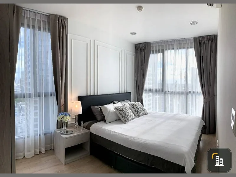 For rent, Ideo Q Ratchathewi, 2 bedrooms, 2 bathrooms, corner room, beautifully decorated. You can come in