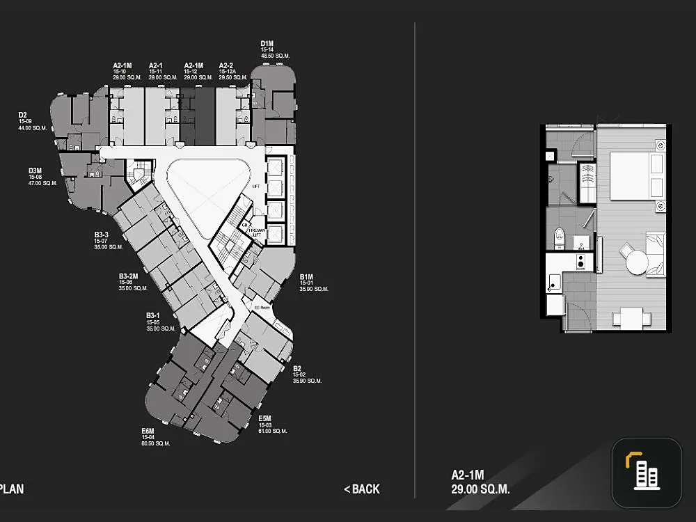 Quick sale, Q Victory, best price, high floor, studio room, size 29 square meters.