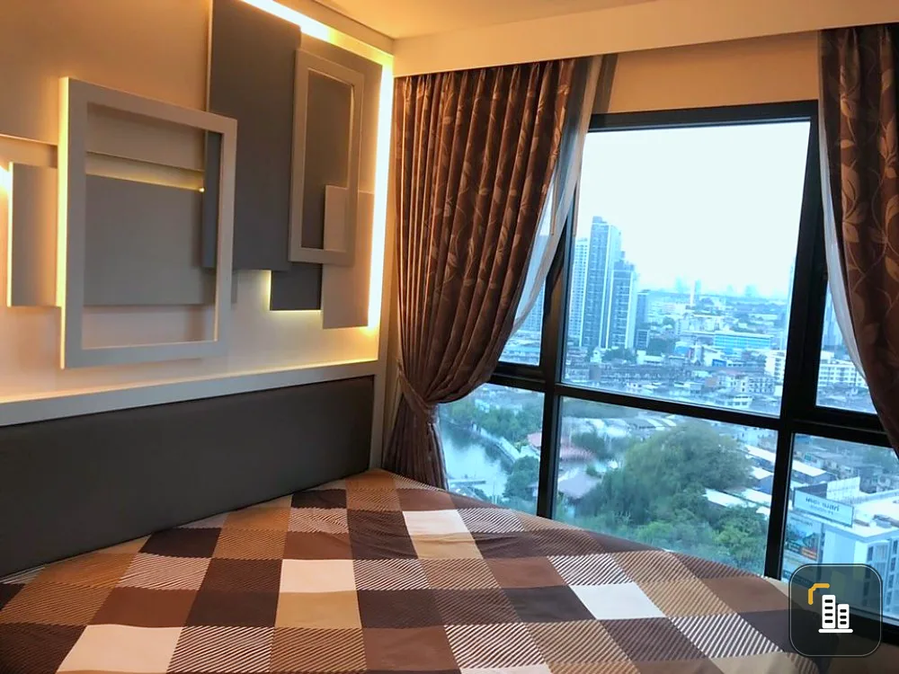 Condo for sale, The Base Park West, 20th floor, corner room, city view, fully furnished, good location, good investment, don't wait!!