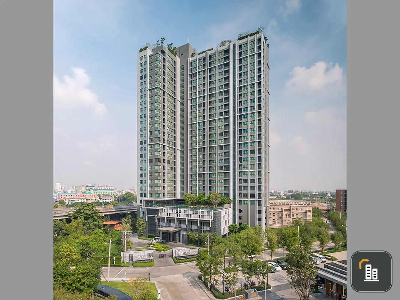 Condo for rent, The Base Park West, 18th floor, near BTS, fully furnished, ready to move in. Don't wait.