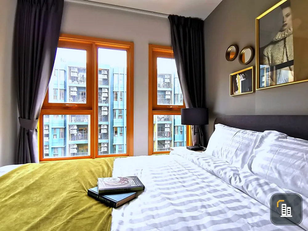 Condo for rent, The Base Sukhumvit 50, 6th floor, Building B, pool view, ready to move in, convenient to travel, do not miss