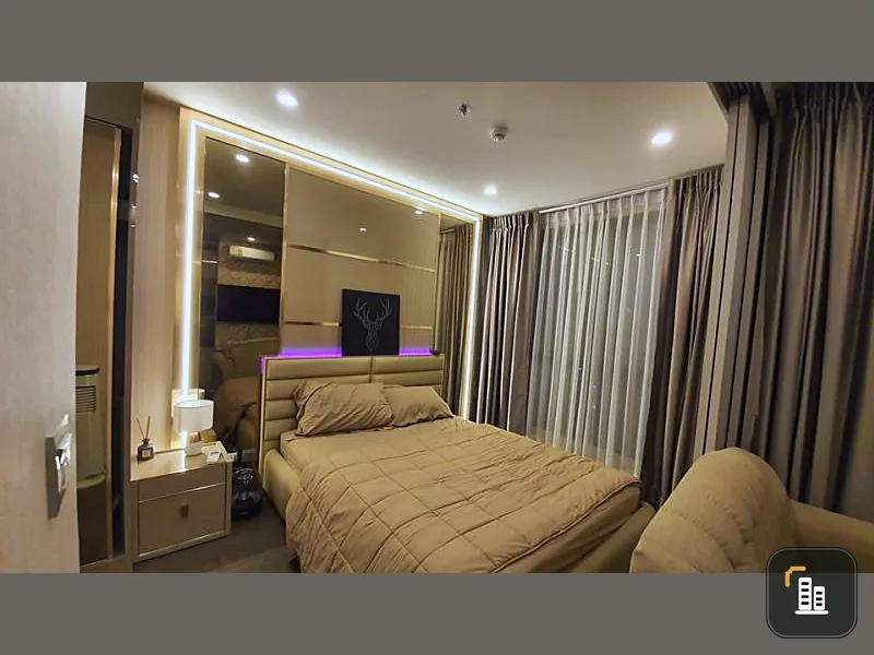 For rent ** Ideo Q Siam-Ratchathewi, 24th floor, soft bed. Light up the room very nicely. This event must not be missed!!