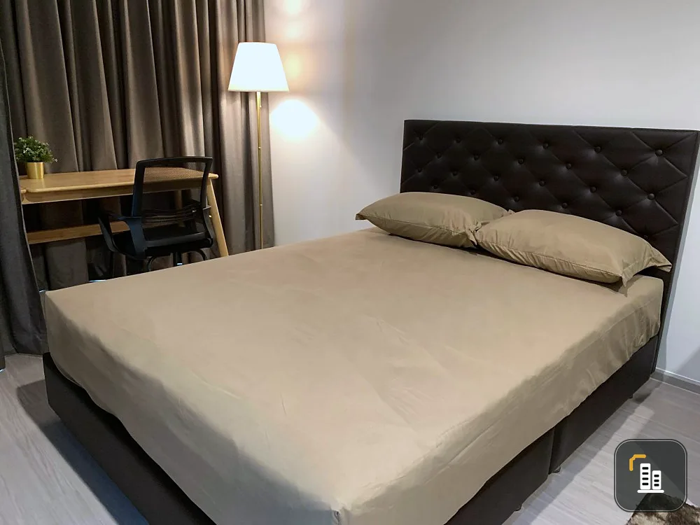 Urgent for sale, Condo Life Ladprao, Building A, high floor, great view, with full built-in furniture. If interested, hurry up.