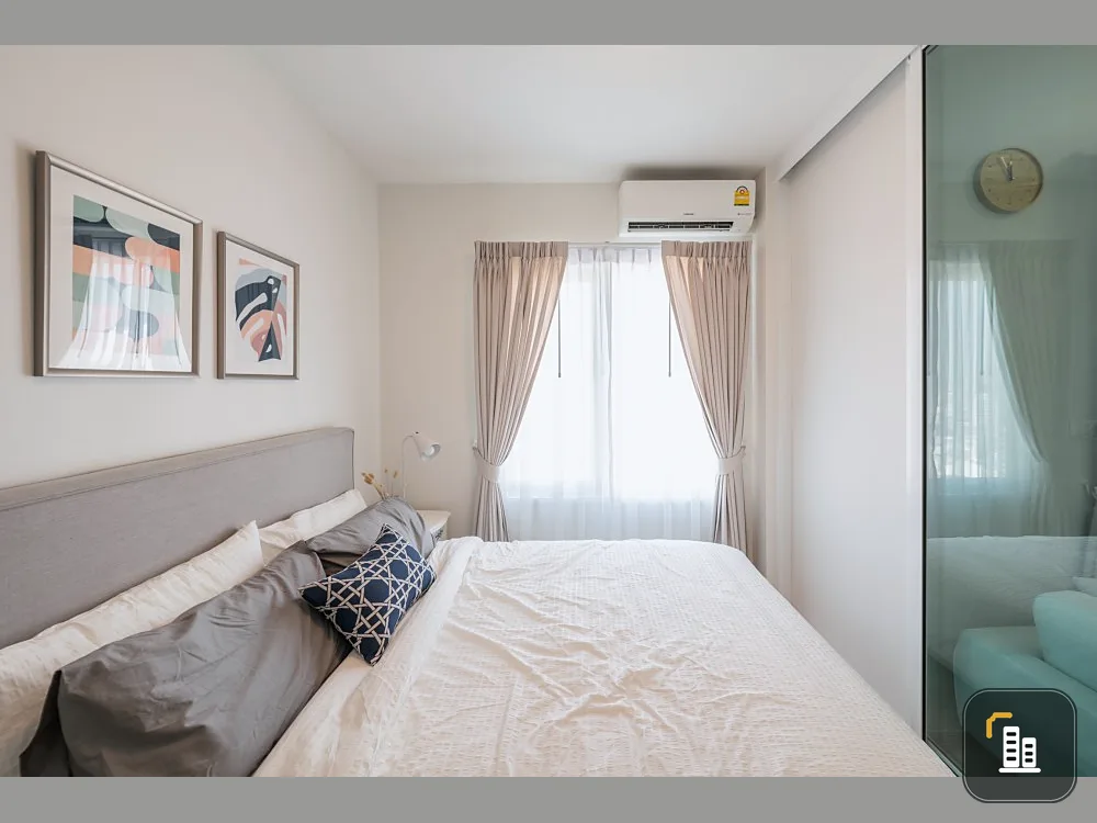 Condo for sale Chapter One Eco Ratchada-Huay Kwang, Building G, 26th floor, pool view, beautiful room, ready to move in. Don't wait.