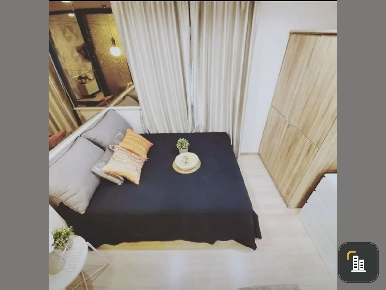 Condo for rent, The Base Garden-Rama 9, 5th floor, garden view, fully furnished and electrical appliances.