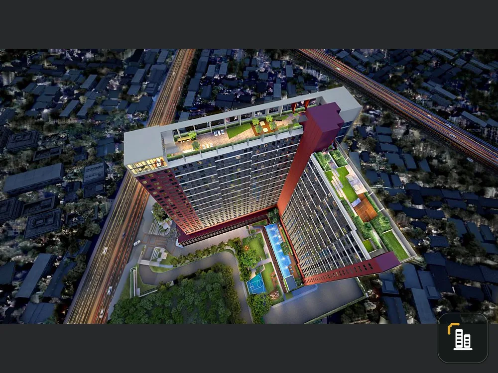 Urgent sale, Condo The Privacy Rama 9, fully furnished, in the heart of the city, golden location, don't miss it!!