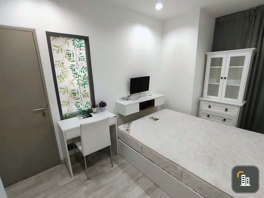 Condo for rent, Ideo Mobi Sukhumvit, next to BTS On Nut, large room, 14th floor, white color, comfortable, book now, don't wait!!