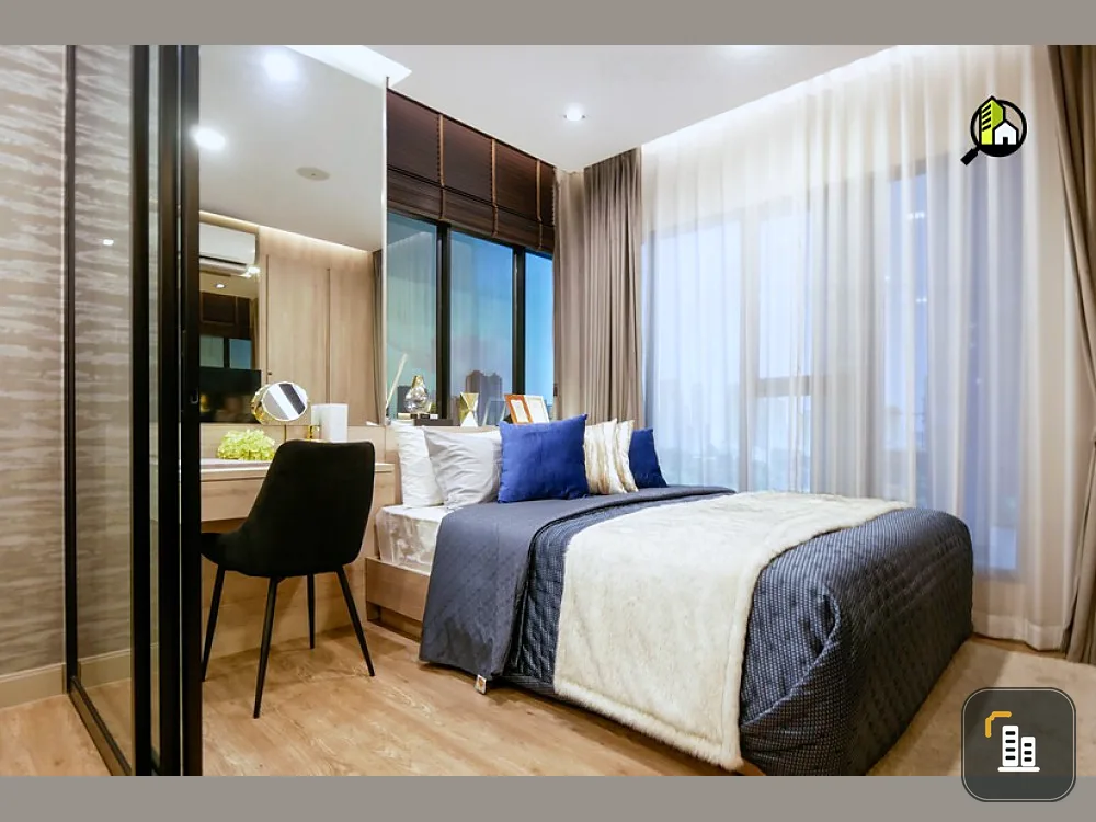 Sale down payment, Condo Modiz Sukhumvit 50, Building A, 4th floor, corner room, 2 bedrooms, good location, hurry to reserve before it's gone.