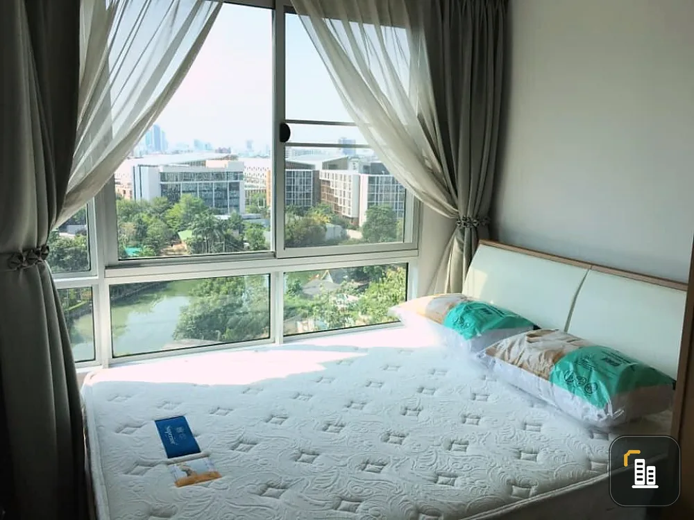 Condo for rent, The Base Sukhumvit 77, high floor, beautiful view, Habito view and river bend, ready to move in, special price!!