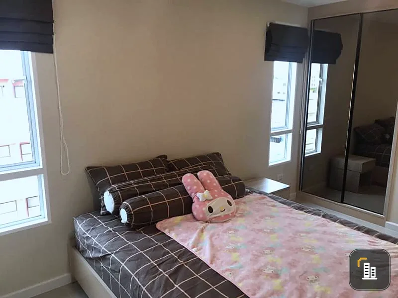 Urgent for sale, JW CONDO @ Don Mueang, Building E, 5th floor, corner room, beautiful view, sunny, not hot, Built-in, the whole room is ready!