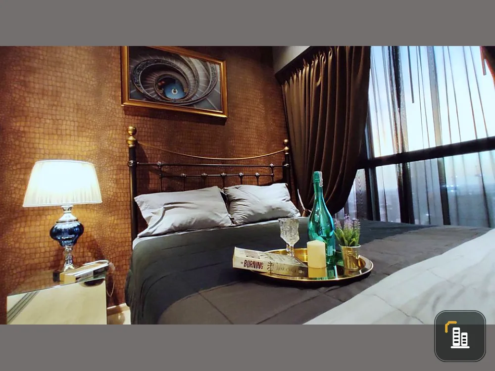 Urgent for rent Whizdom Station Ratchada-Thapra, beautiful room, decorated in English style. get a view of the train no reservation, sorry instead
