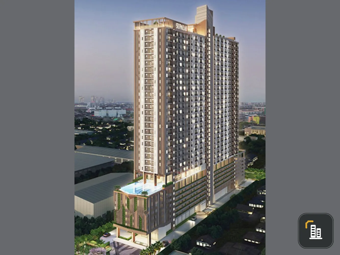 Sale down payment, Supalai Veranda, Sukhumvit 117, high floor, beautiful view, cheap price!!