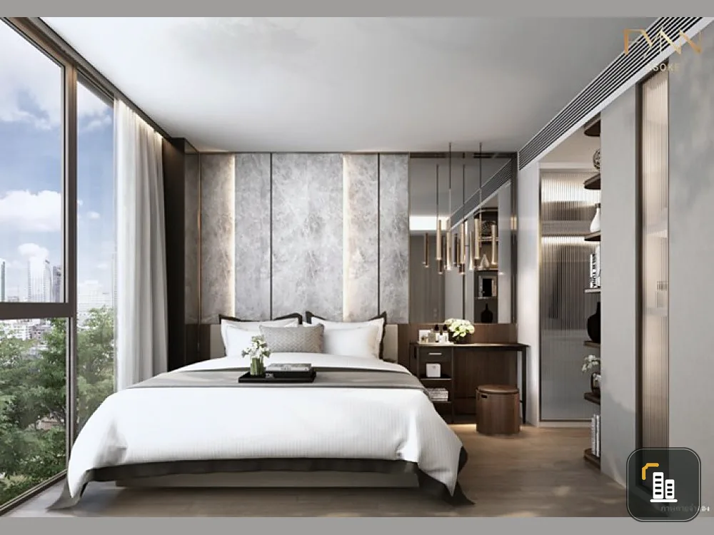 Sale down payment, FYNN Asoke Condo, 3rd floor, pool view, Building A. In the heart of the city, good location, don't miss it!!