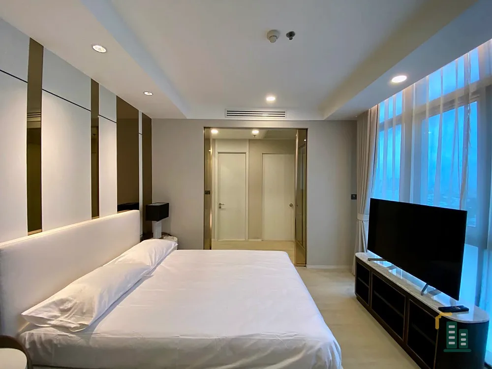 Condo for rent, Nusasiri Grand, beautiful room, 2 bedrooms, 3 bathrooms, ready to move in the heart of the city, don't wait, book now!!