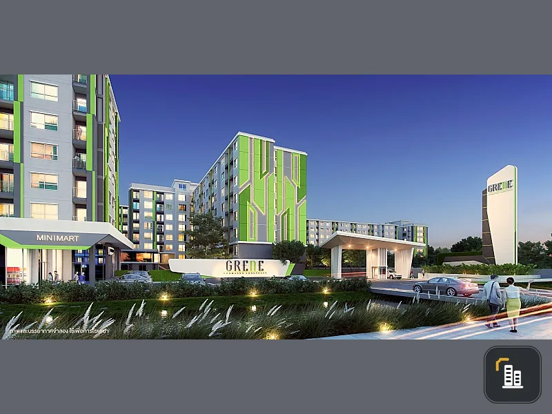 Sale down payment Condo Greene Phase 2 Don Mueang-Songprapha 1 Bedroom One Bed Room Pool View