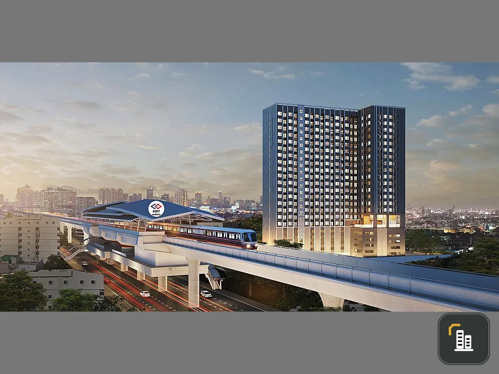 Sale down payment, Condo The President Charan - Fai Chai Station intersection, 9th floor, beautiful view, near MRT, good location, good investment!!