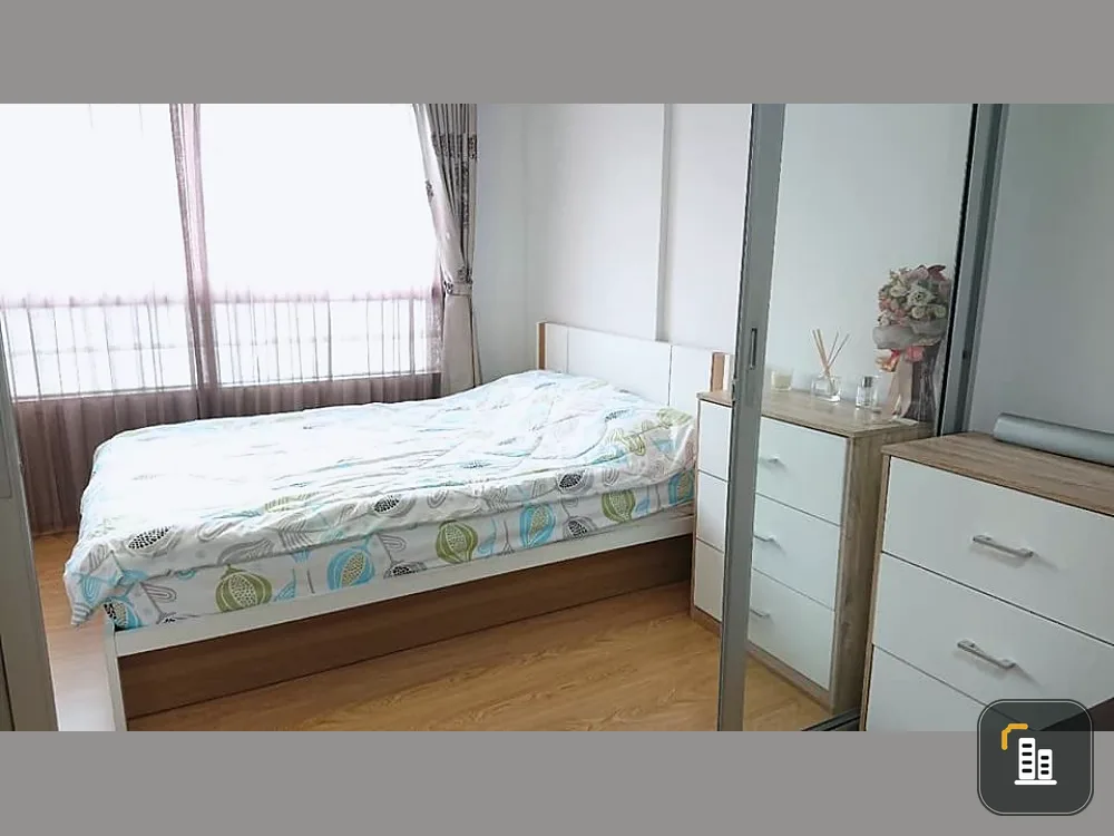 For sale D Condo Rattanathibet, 4th floor, with furniture and electrical appliances, beautiful room, very livable, book now