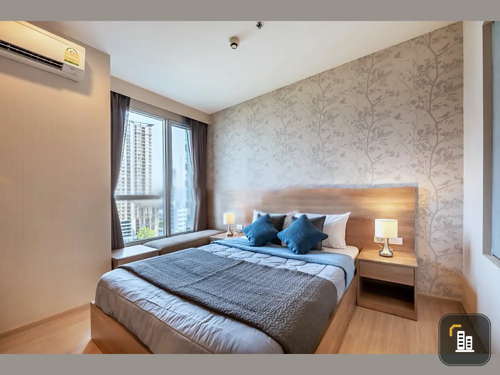 For rent, Rhythm Sukhumvit 50, north, garden view, complete with electrical appliances, don't miss it.
