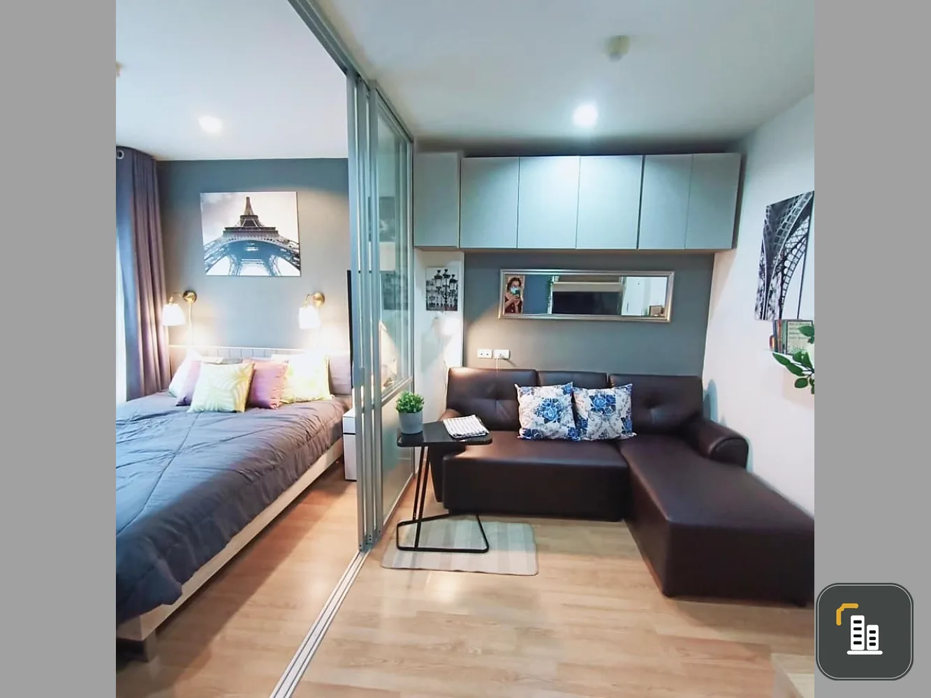 Condo for rent, Lumpini Ville On Nut 46, corner room, newly decorated, beautiful room, ready to move in. Don't wait!!