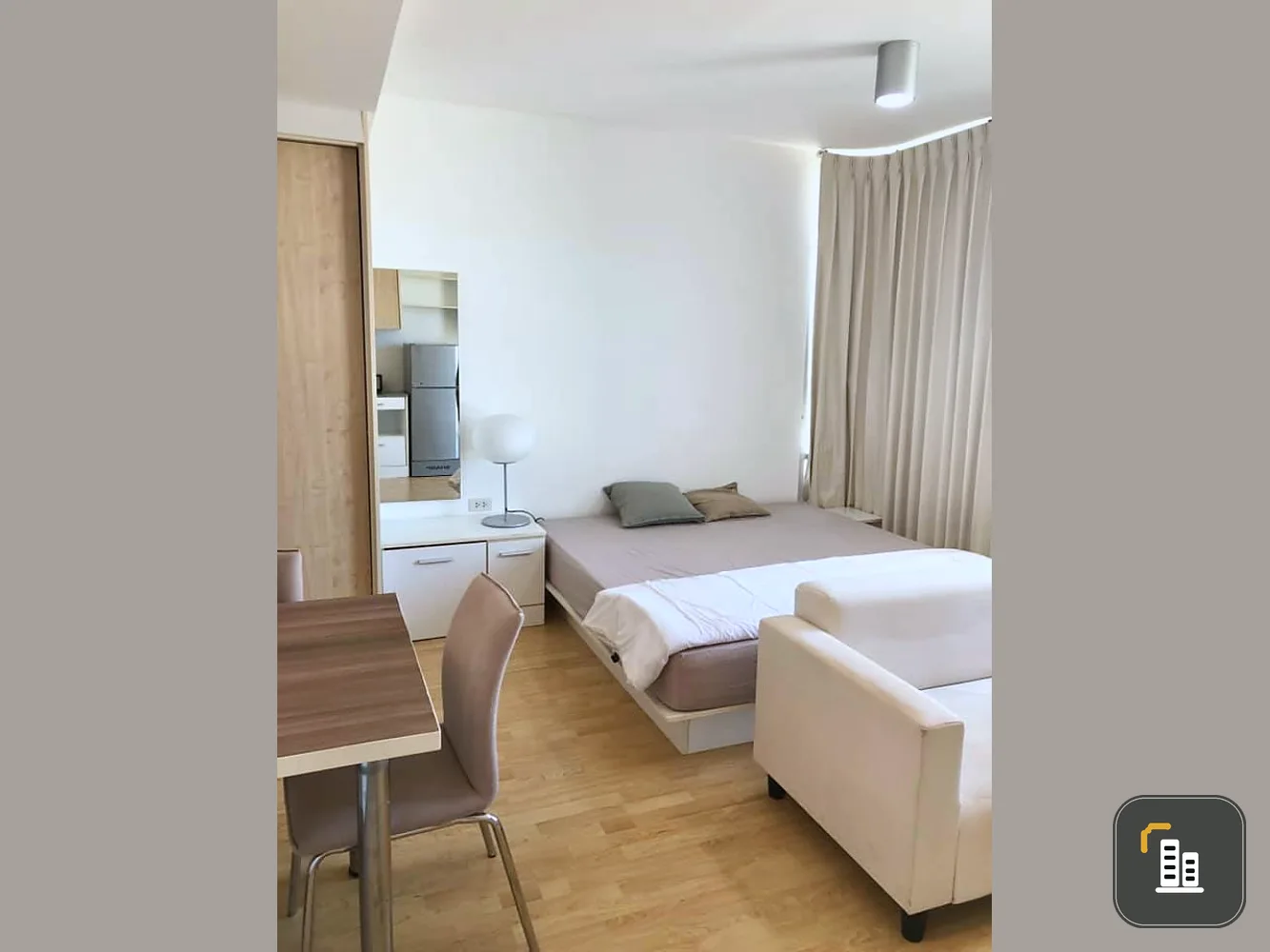 Urgent sale!! Condo The Iris Rama 9-Srinakarin, corner room, 8th floor, Studio room, ready to move in, good price, don't miss it!!