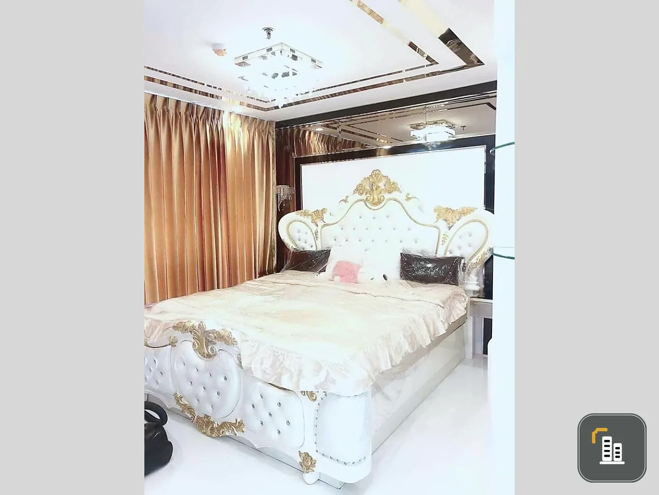Condo for sale, U Delight @ Huai Khwang Station, corner room, very beautiful room, super luxury furniture, don't wait, hurry!!