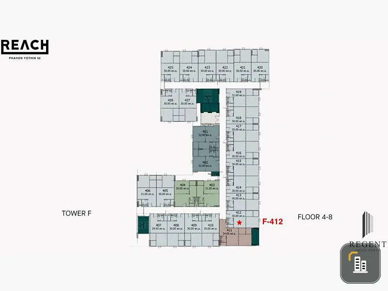 Urgent sale, Reach Phaholyothin, 52 rooms, fully furnished, ready to use electrical appliances You can reserve it before anyone else.