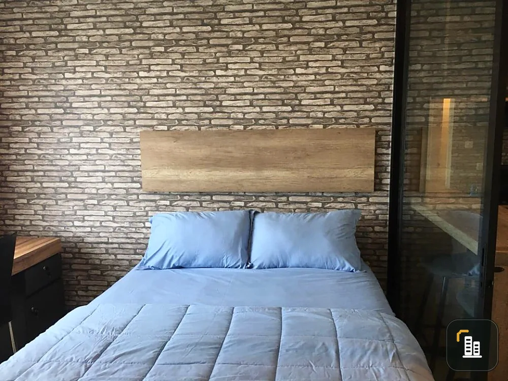 Sale Life Asoke, Building S, 12th floor, garden view, no block, beautiful room, good condition, decorated in Loft style, book now.
