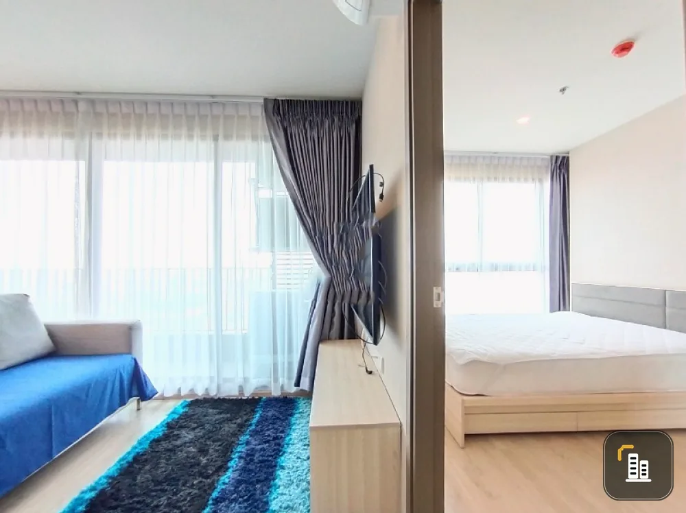 For rent!! Ideo O2 Condo, only 600 m from BTS Bangna, 21st floor, Building C, beautiful view, fully furnished, don't miss it!!