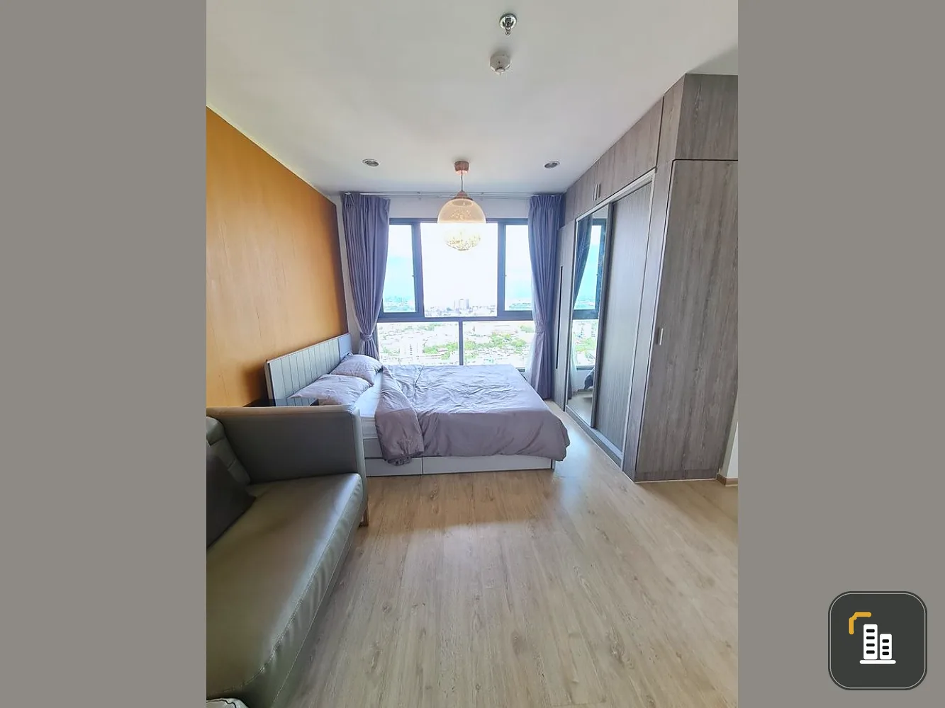 Ideo wutthakat for sale, studio room, 1 bathroom, 30th floor, good view, best price, comes with complete facilities, book now
