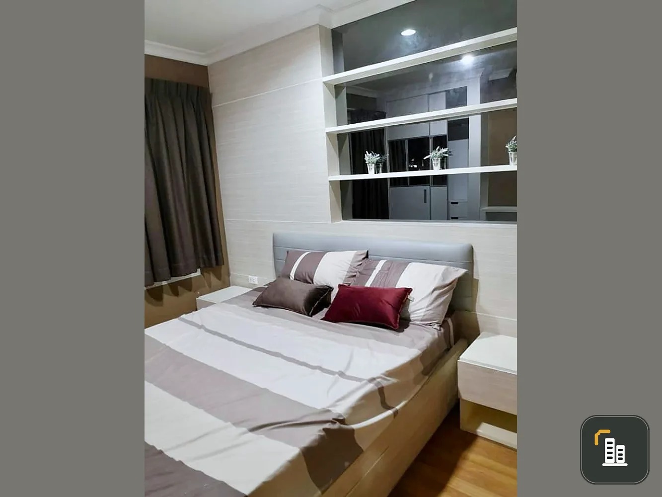 Selling Lumpini Place Rama 9-Ratchada, Building D, 8th floor, clear view, fully furnished, Built-in, buy now, great value.
