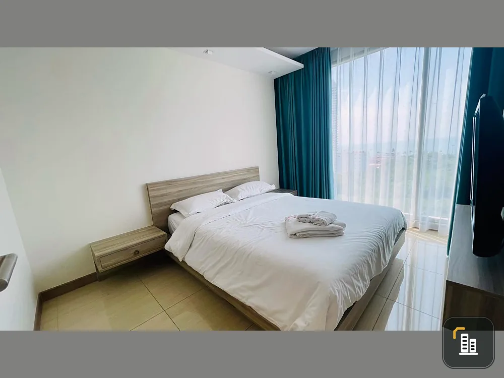 Condo for rent, The Riviera, Jomtien, Pattaya (Jomtien), Building C, 12th floor, beautiful sea view, ready to move in. Book now!