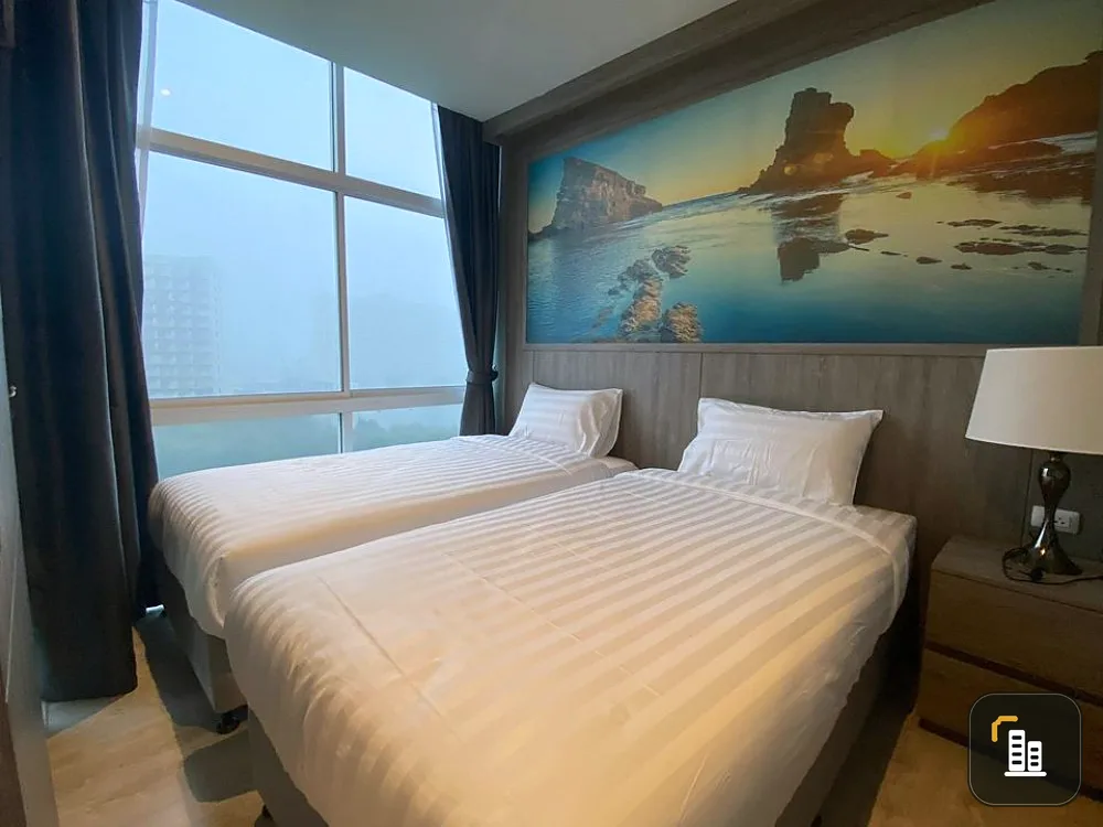 Condo for sale, The Grand Jomtien, newly renovated room, fully furnished, very beautiful, has two beds, don't miss it!!