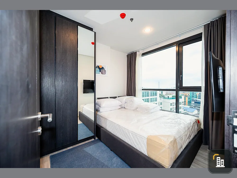 For rent!! XT Huai Khwang Condo, new room, decorated in Modern style, near MRT Huai Khwang, don't miss it!!