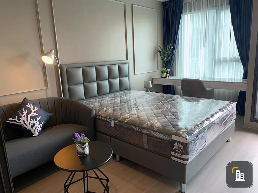 For rent!! Life Ladprao Condo, 21st floor, Building A, beautifully decorated room, excellent built-in furniture, book now!!