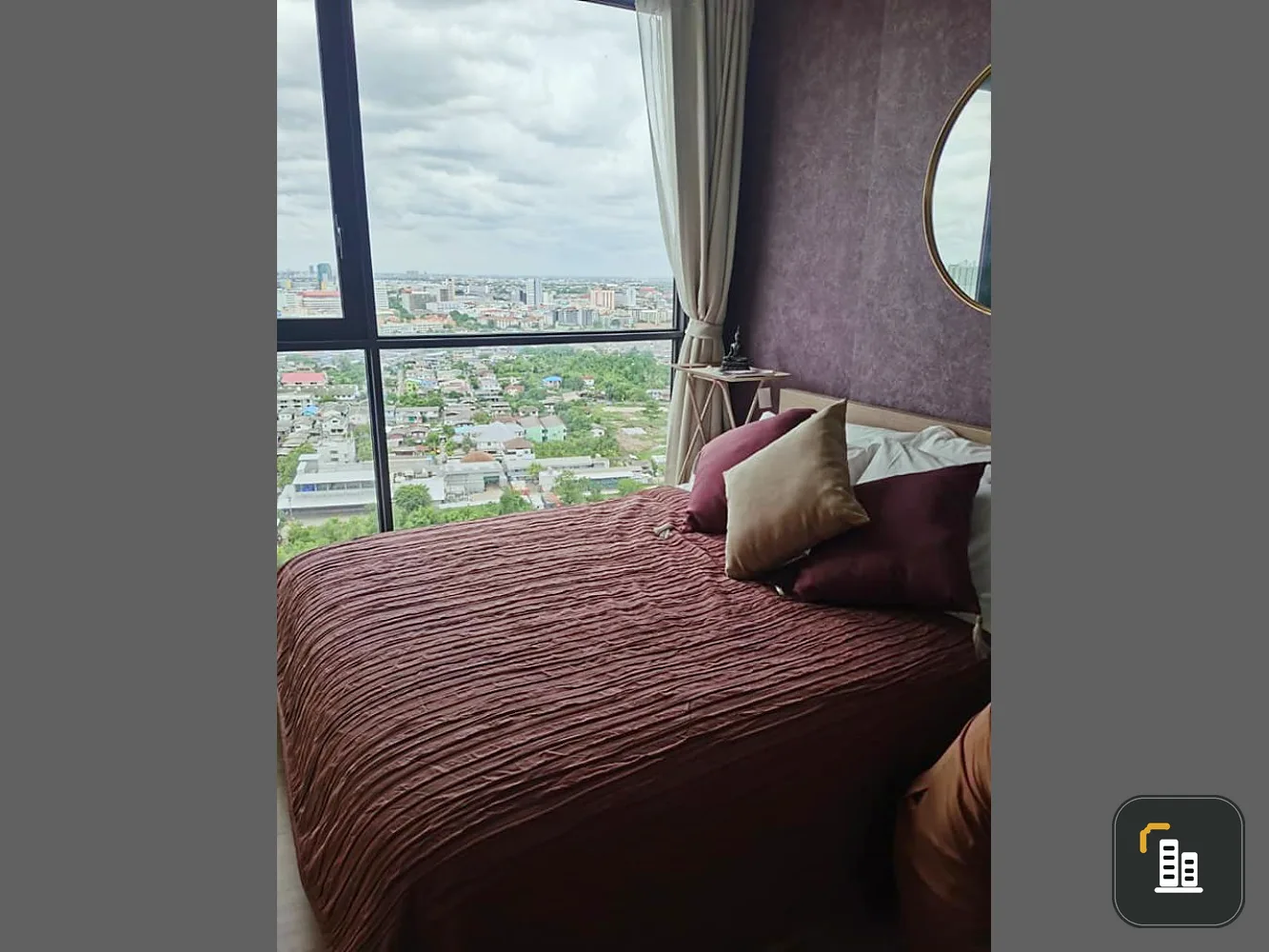 Condo for rent, The Line Wong Sawang, high floor, beautiful view, good weather, complete electrical appliances Don't miss it. Book now.