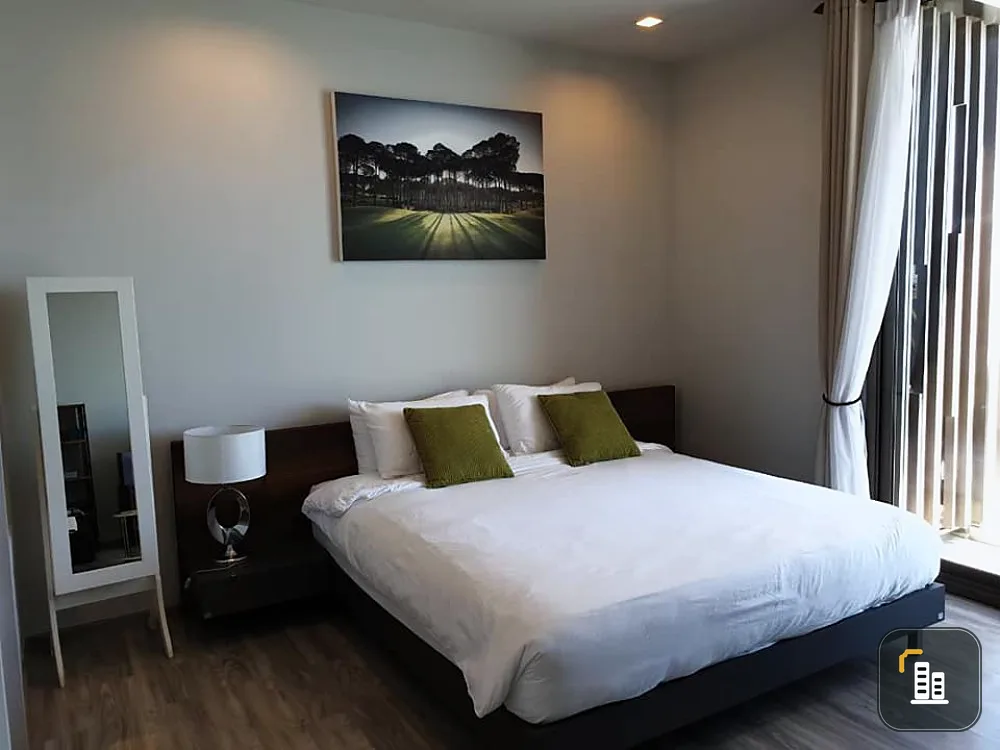 Condo for rent, Baan Plai Haad, Pattaya, new room, very beautiful room, high floor, sea view, spacious balcony, fully furnished, urgently