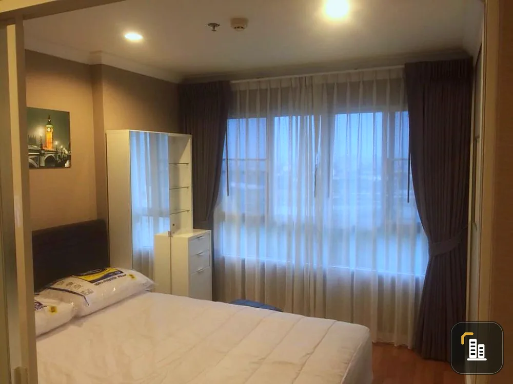 Condo for rent, Lumpini Place Rama 9-Ratchada, spacious room, not uncomfortable. get a beautiful high view Ready to move in. Hurry up to reserve.