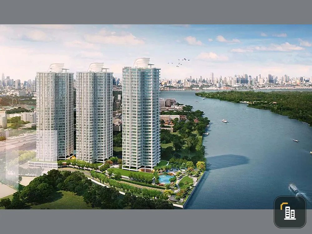 Condo for rent, Supalai Riva Grand Rama 3, empty room, with air conditioning, next to the Chao Phraya River, good atmosphere, book now!