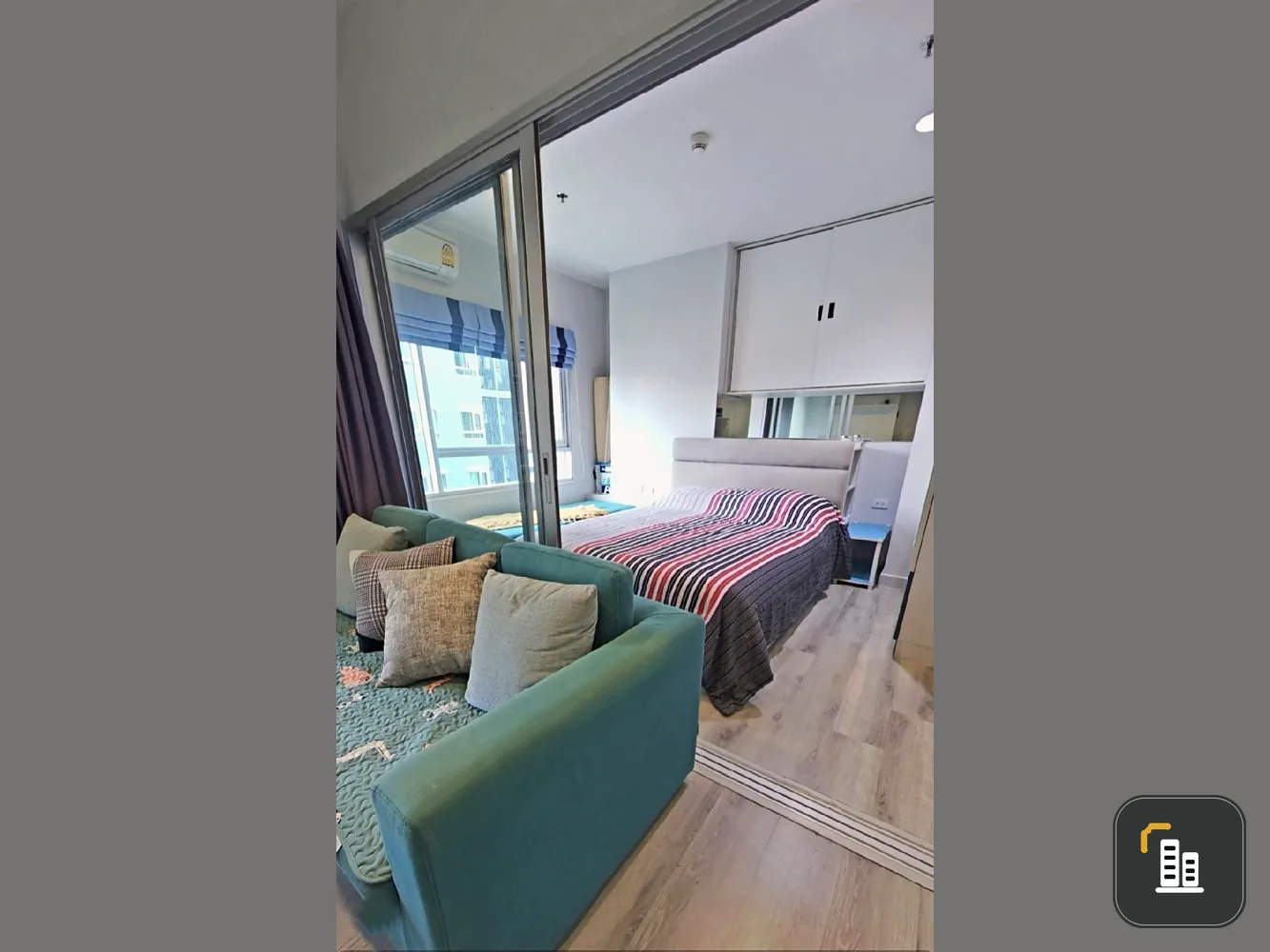 Condo for sale, Centric Sea, Pattaya, corner room, beautiful view, sunny, not hot, fully furnished, urgently