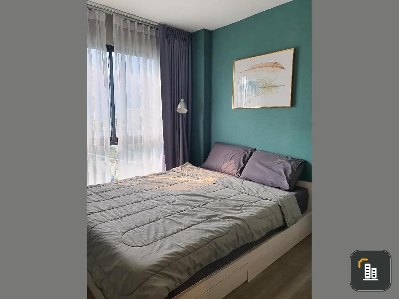 For sale, for rent!! Kensington Kaset Campus Condo, 12th floor, Building A, beautiful room, fully decorated, very livable, don't miss it!!