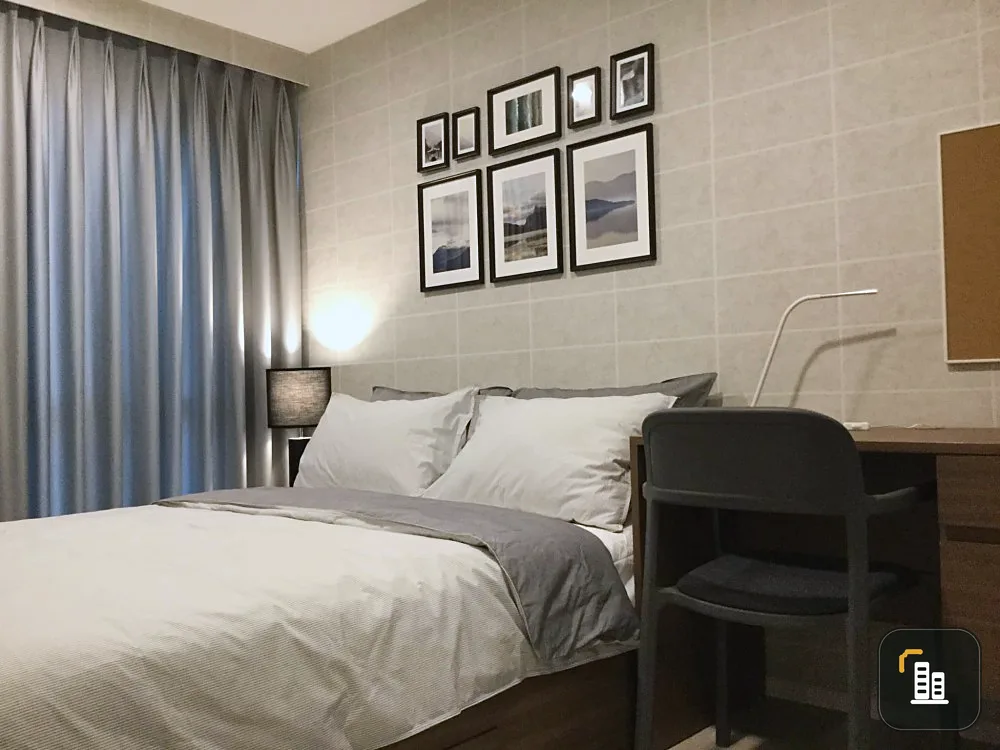 KAVE condo for rent, 2 bedrooms, 1 bathroom, beautiful decorated room, great price, convenient, complete, complete in one place, hurry to reserve it,
