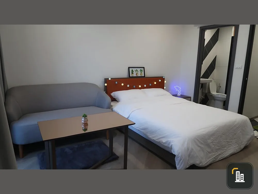 Selling The Base Saphan Mai, 9th floor, BTS Air Force view, beautiful room, new, fully furnished, book now.