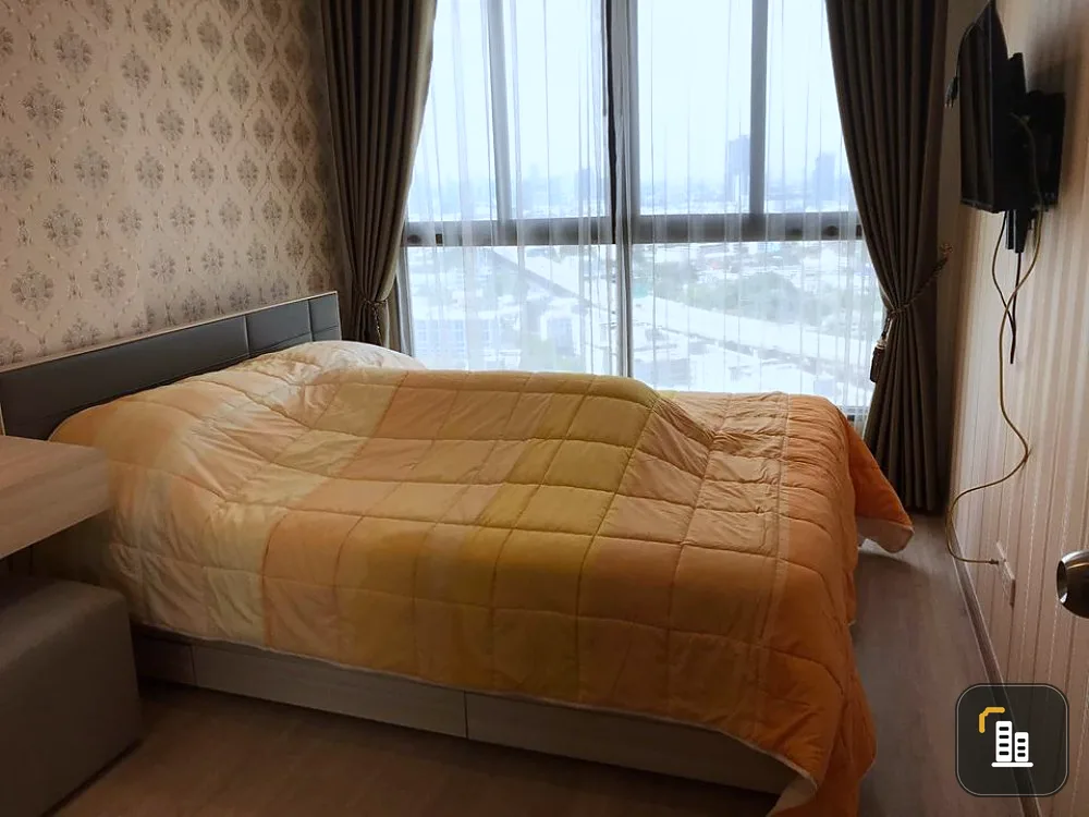 Condo for rent, Ideo O2, high floor, balcony facing north, not hot room, fully furnished, complete electrical appliances