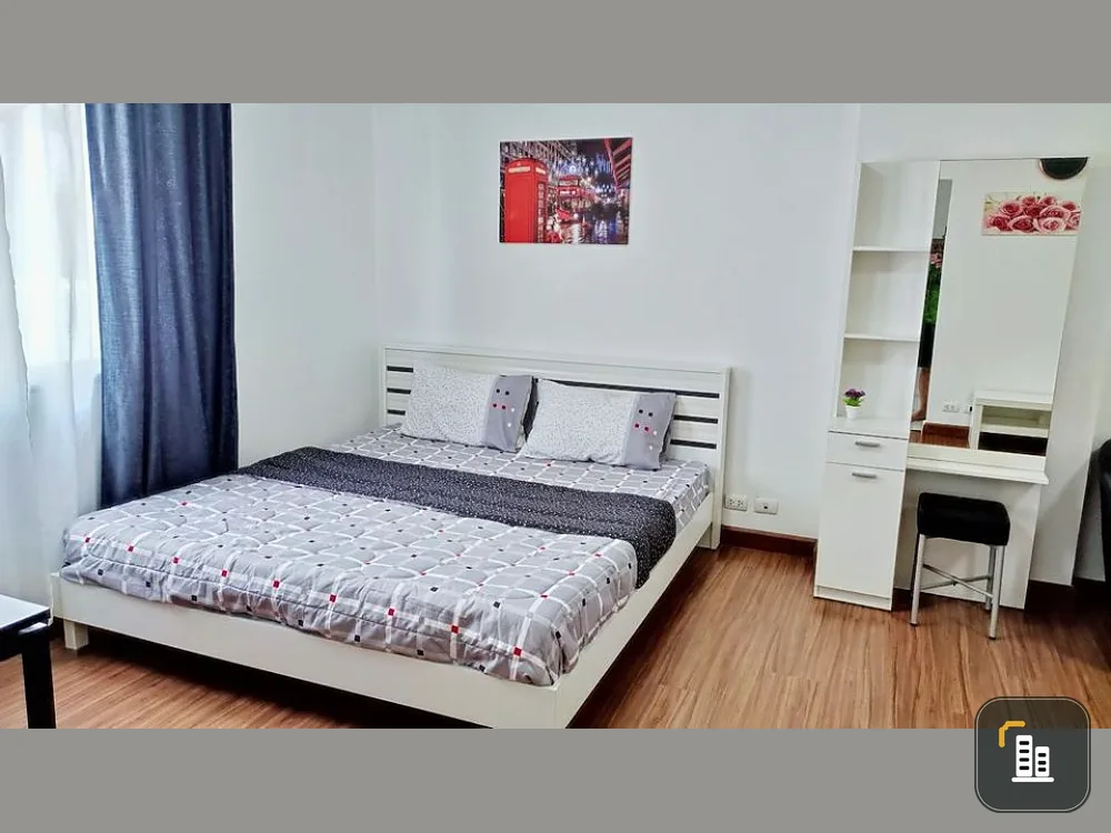 For sale, for rent!! Condo The Seasons Srinakarin, 4th floor, Building B, the room is not hot, the balcony is very breezy, don't miss it!!